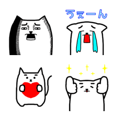 [LINE絵文字] 太眉の猫ちゃん‼︎の画像