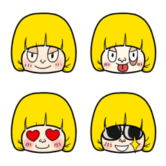 [LINE絵文字] マッシュルームヘアのモッズ小僧（金髪）の画像