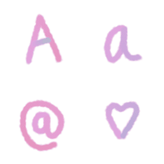 [LINE絵文字] English alphabet pastel colorの画像