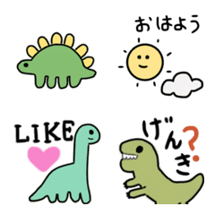 [LINE絵文字] あいさつ 恐竜の画像