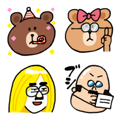 [LINE絵文字] ねこみずのBROWN ＆ FRIENDS動く絵文字2の画像