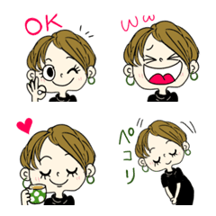 [LINE絵文字] ♡フワっと感のGIRLさん♡の画像