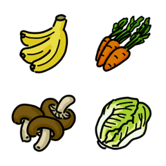 [LINE絵文字] 食べ物 01 〜野菜と果物〜の画像