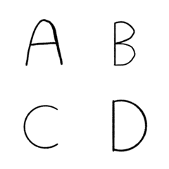 [LINE絵文字] ABC capital letterの画像
