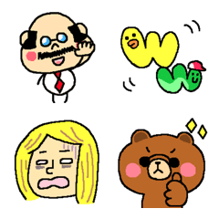 [LINE絵文字] きゃわ★BROWN＆FRIENDSの画像