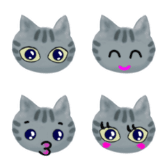 [LINE絵文字] 猫のあめちゃんアメショー絵文字の画像