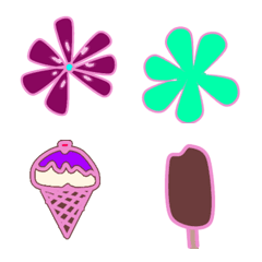 [LINE絵文字] flower sweetsの画像