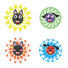 [LINE絵文字] Dog Kaleidoscope Paragraph Heading Iconの画像
