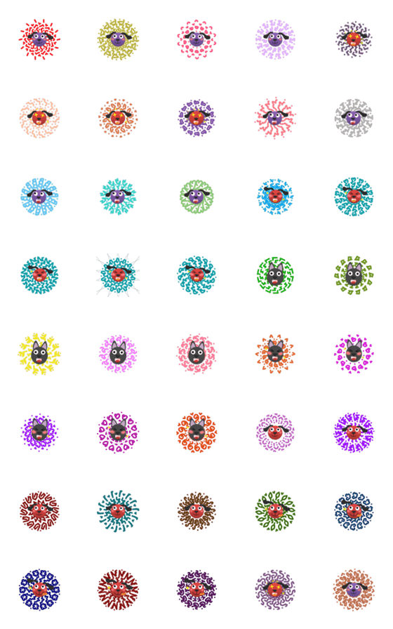 [LINE絵文字]Dog Kaleidoscope Paragraph Heading Iconの画像一覧