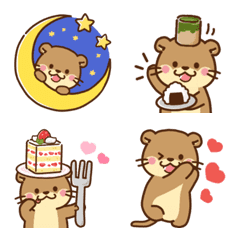 [LINE絵文字] コツメカワウソ♡楽しくつかえる毎日の画像