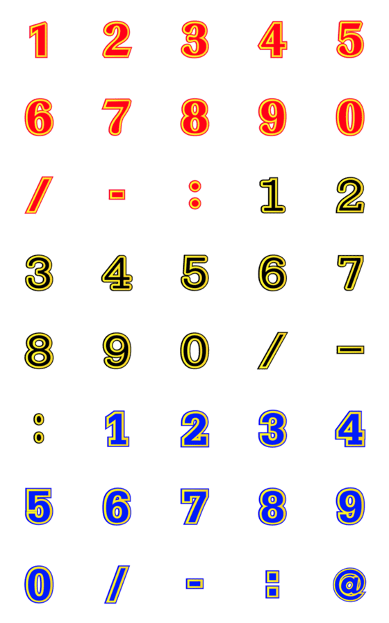 [LINE絵文字]Number emoji Dookdik 05の画像一覧