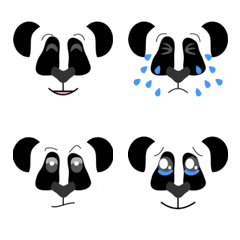 [LINE絵文字] パンダの大きい顔 絵文字の画像
