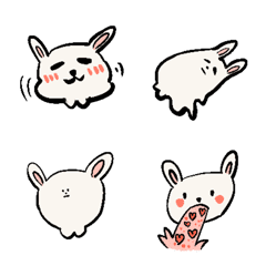 [LINE絵文字] Dimple chin rabbitの画像
