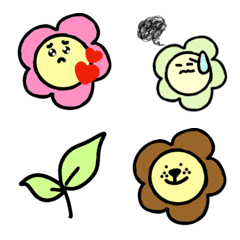 [LINE絵文字] flower face emojiの画像