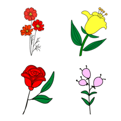 [LINE絵文字] Flowers emoji cuteの画像