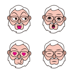 [LINE絵文字] Grandpa with white beardの画像