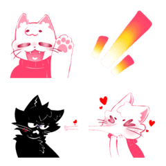 [LINE絵文字] RP : Nori and Moji cat emojiの画像
