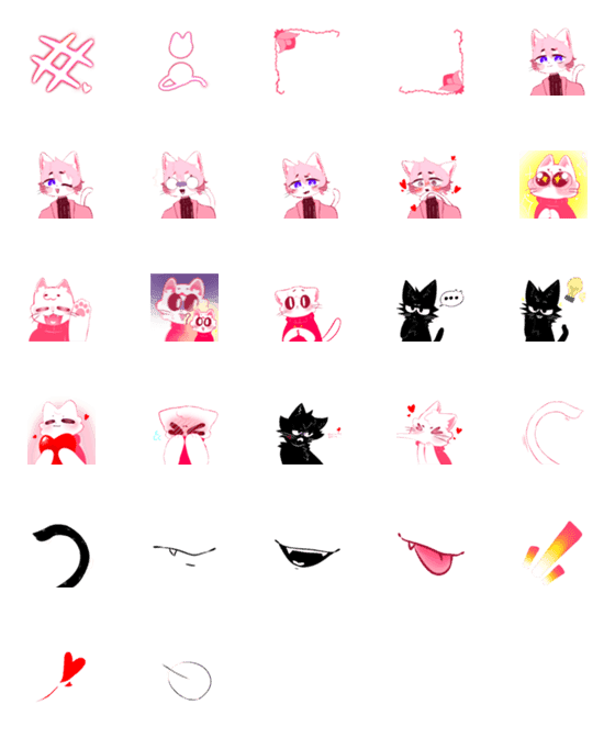 [LINE絵文字]RP : Nori and Moji cat emojiの画像一覧
