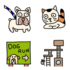 [LINE絵文字] 猫好きさん♡犬好きさん♡の画像
