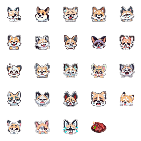 [LINE絵文字]cutecorgidog part2の画像一覧