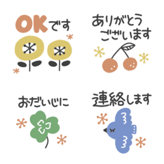 [LINE絵文字] あいさつ○ゆる北欧風絵文字の画像