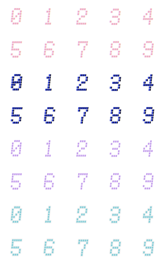 [LINE絵文字]Numbers Digital Styleの画像一覧