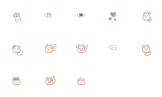 [LINE絵文字]MY CUTE:3の画像一覧