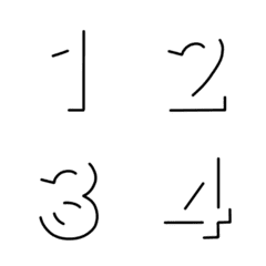 [LINE絵文字] Arabic numerals emoji 0-9の画像