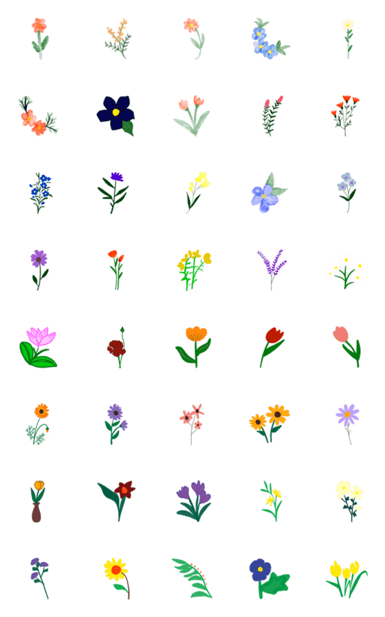 [LINE絵文字]emoji flower bouquetの画像一覧