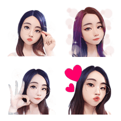 [LINE絵文字] Cute Girls-Mobile Girlfriendの画像