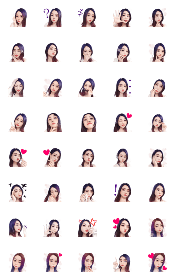 [LINE絵文字]Cute Girls-Mobile Girlfriendの画像一覧