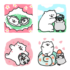 春と桜とペンクッマの絵文字メイン画像