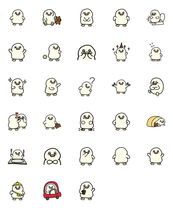 [LINE絵文字]cute duck Duckjaの画像一覧