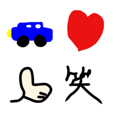 [LINE絵文字] 【じーじ画伯シリーズ】絵文字記号編の画像