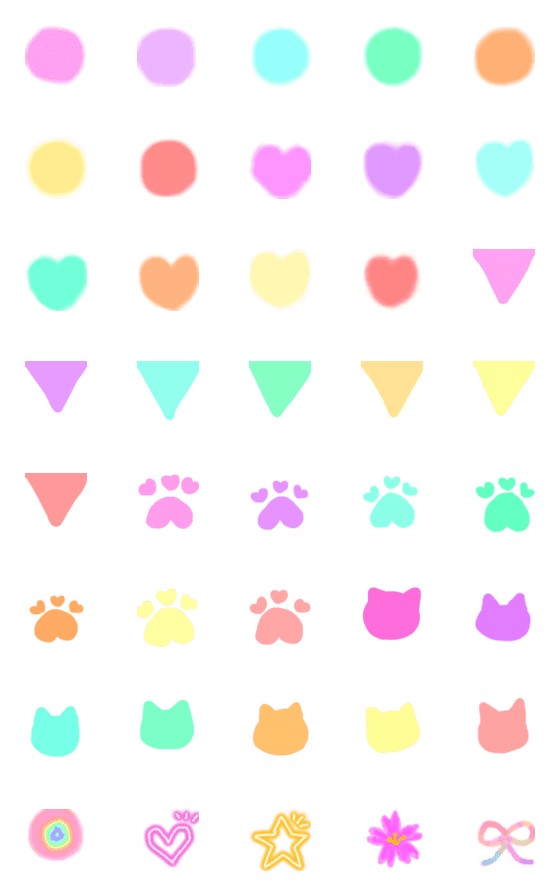 [LINE絵文字]emoji pastelの画像一覧