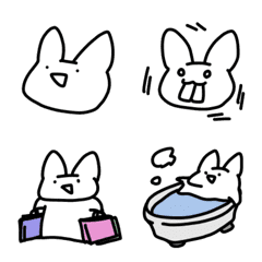 [LINE絵文字] 自由なウサギ達の画像