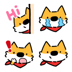 柴犬の日常の絵文字メイン画像