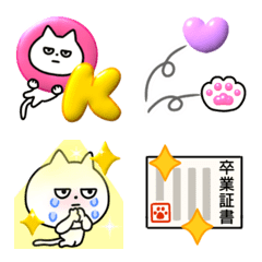 [LINE絵文字] ▶動く！！白猫様と春絵文字の画像