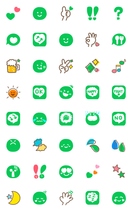 [LINE絵文字]LINEになじむ絵文字の画像一覧