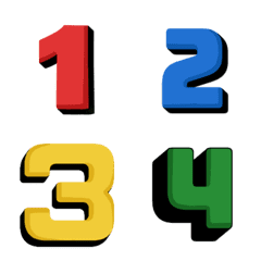 [LINE絵文字] Number classic colour emojiの画像