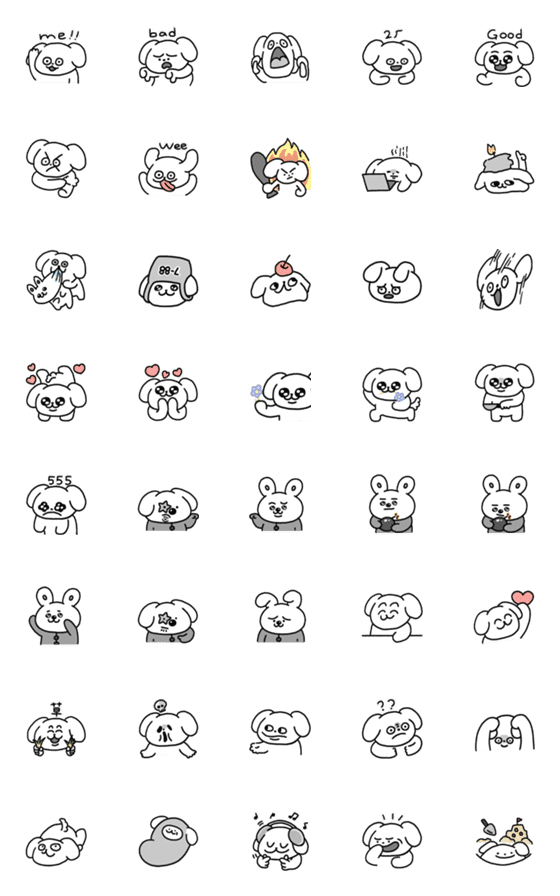 [LINE絵文字]GOJI Emojiの画像一覧