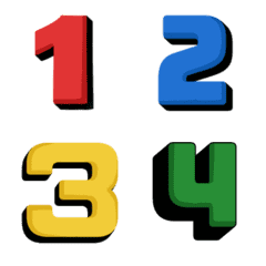 [LINE絵文字] Number classic colour animation emojiの画像