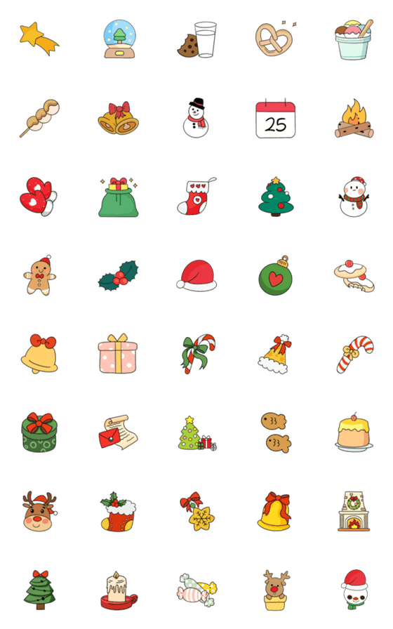 [LINE絵文字]Christmas and HNYの画像一覧