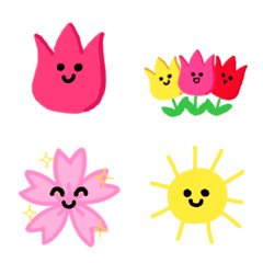 [LINE絵文字] 春のお花たちの画像