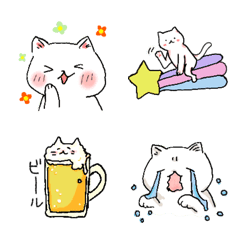 [LINE絵文字] ゆるーい、らくがきねこちゃんの画像