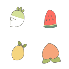 [LINE絵文字] cute fruits and vegetables.の画像