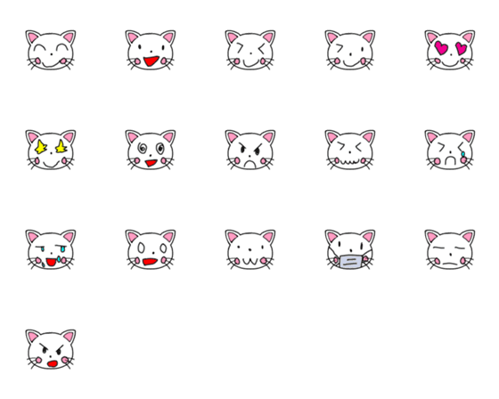 [LINE絵文字]こうちゃんネコ編の画像一覧