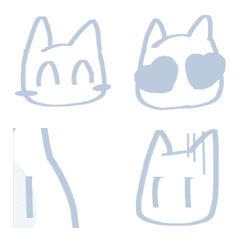[LINE絵文字] White catssの画像