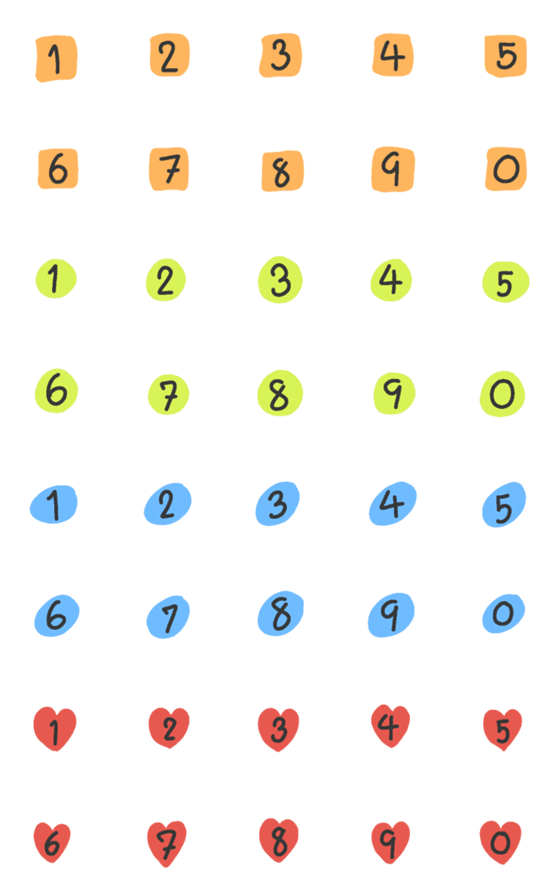 [LINE絵文字]emoji numbers.の画像一覧