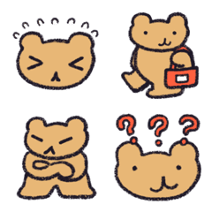 [LINE絵文字] クマさんはおしゃべりが好きEmojiの画像